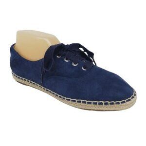 Vionic Sandy Coast Espadrille Sneakers Blue Leather Comfort Orthaheel Womens 8.